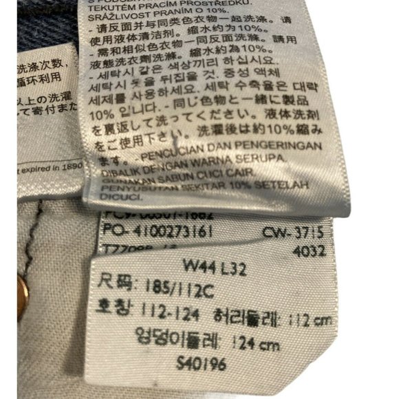 Levis 501 Button-Fly Black Denim Jeans Straight Ta - Picture 7 of 9